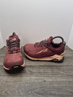 Altra Olympus 5 Hike Low GTX Gore-Tex Trail Running Shoes Womens Size 6.5 Maroon